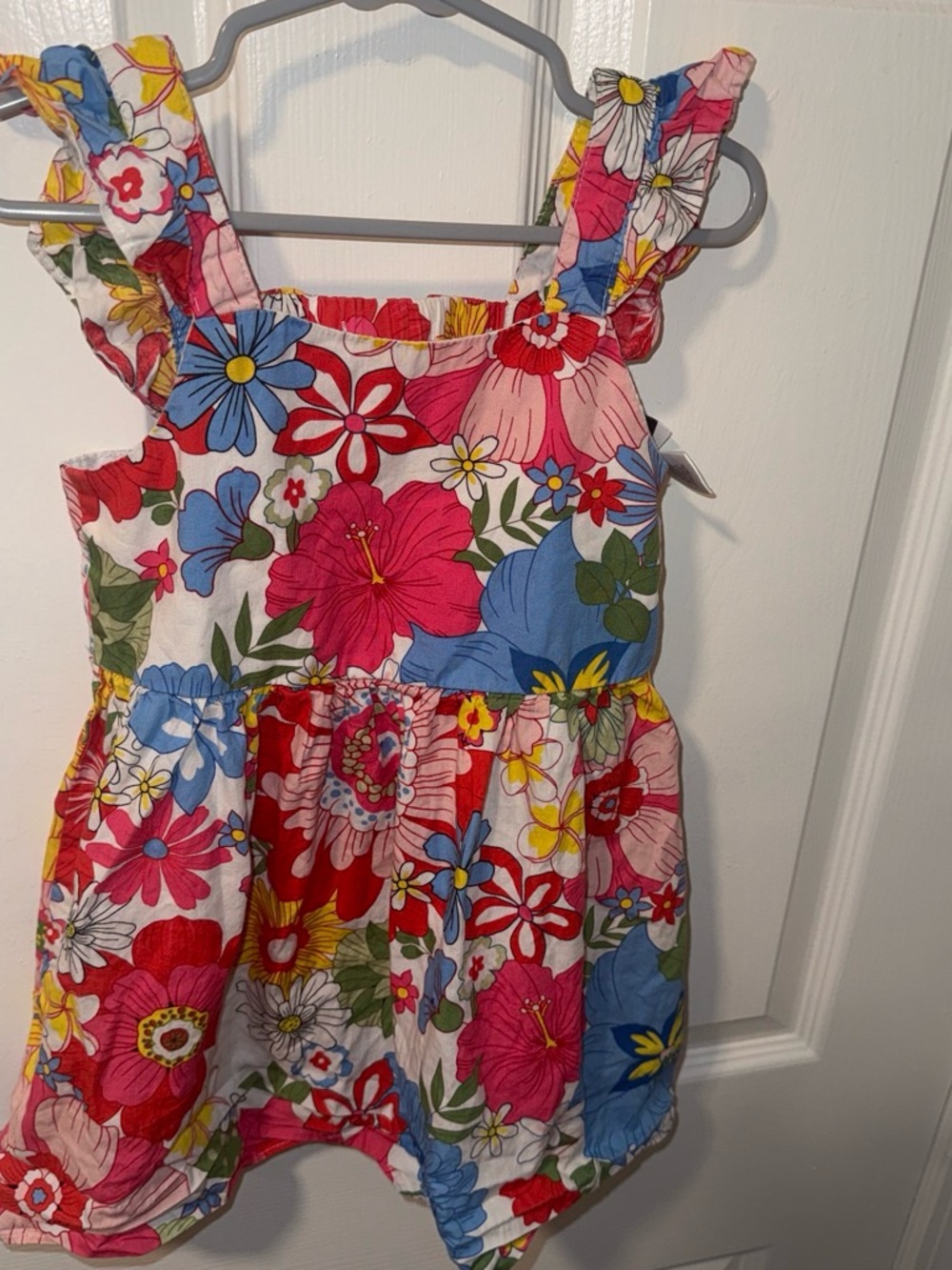 Counting Daisies Floral Ruffle Bow back dress size 4t - Picture 2 of 5